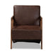 Christa Mid Century Faux Leather Accent Chair/ Walnut Brown - Cool Stuff & Accessories