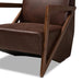 Christa Mid Century Faux Leather Accent Chair/ Walnut Brown - Cool Stuff & Accessories