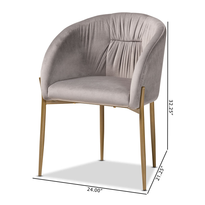 Ballard Modern Dining Chair/Grey Velvet