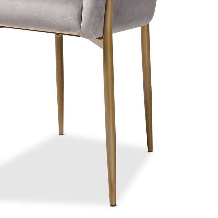 Ballard Modern Dining Chair/Grey Velvet