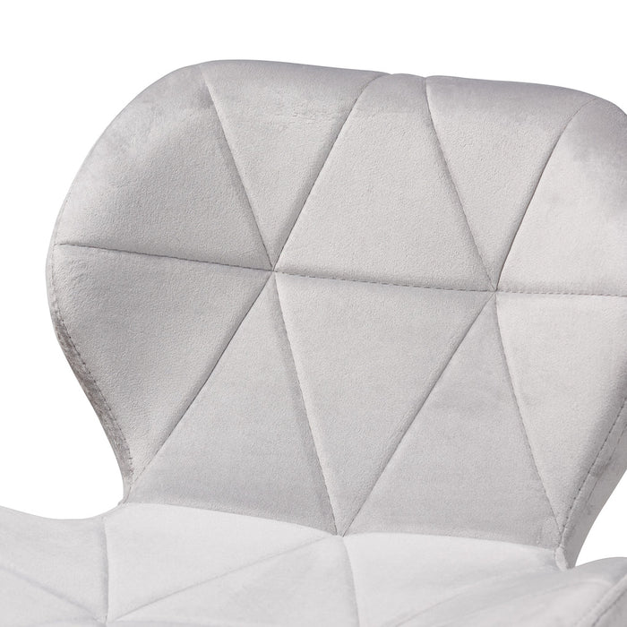 Savara Swivel Office Chair/Grey Velvet