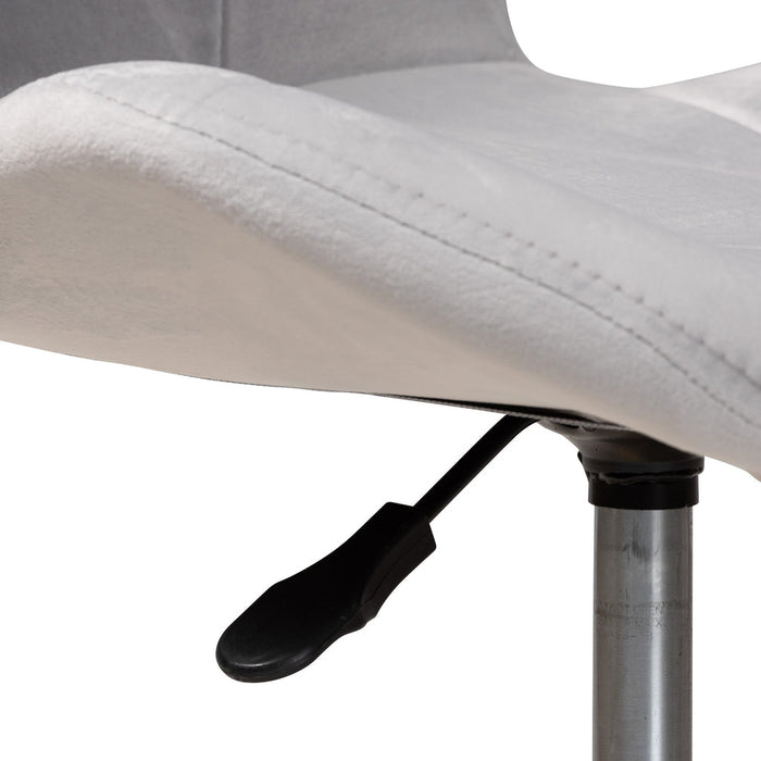Savara Swivel Office Chair/Grey Velvet