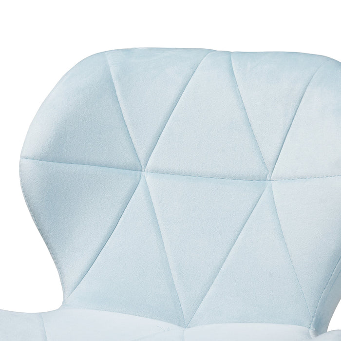 Savara Swivel Office Chair/Aqua Velvet