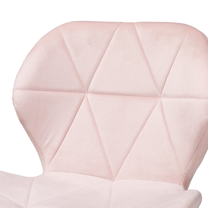 Savara Swivel Office Chair/Pink Velvet
