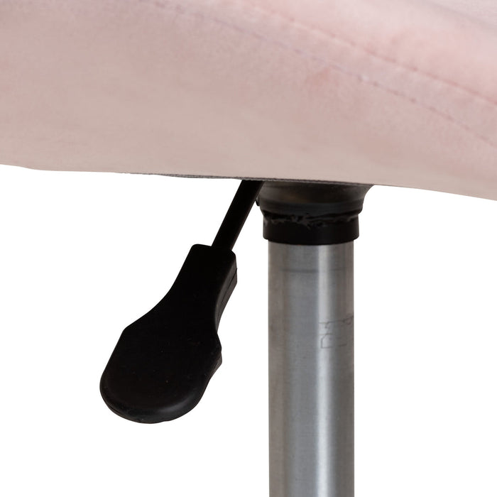 Savara Swivel Office Chair/Pink Velvet