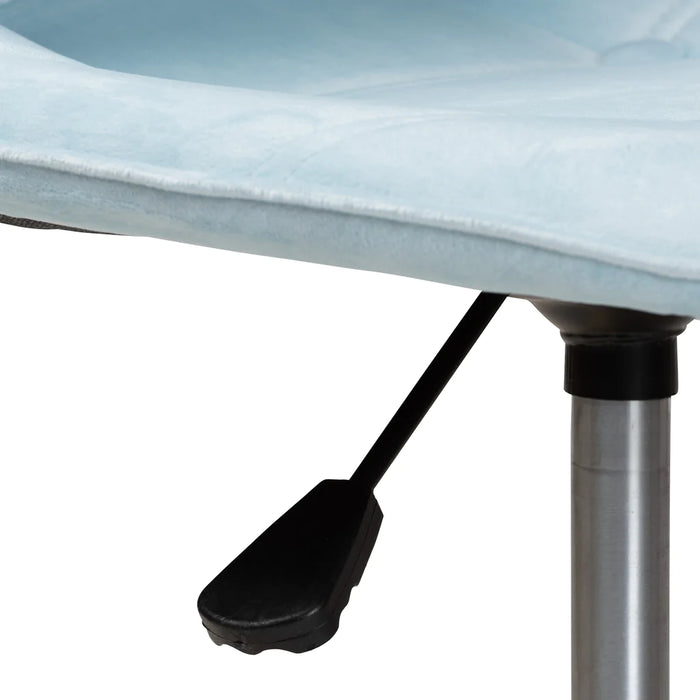 Kabira Swivel Office Chair/Aqua Velvet