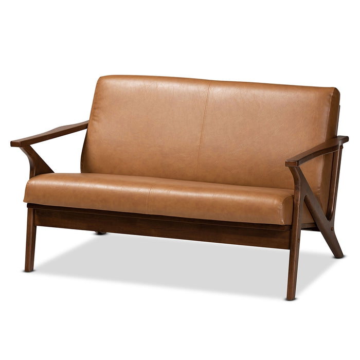 Bianca Mid Century Faux Leather Effect Loveseat - Cool Stuff & Accessories