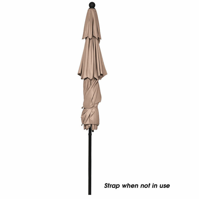 10ft 3 Tier Outdoor Patio Umbrella with Double Vented Turquoise 10ft 3 Tier Outdoor Patio Umbrella with Double Vented Turquoise