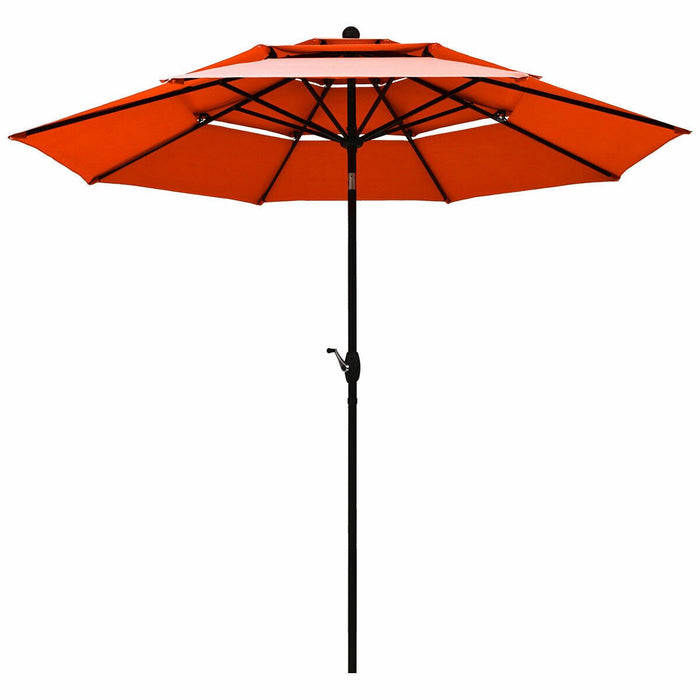 10ft 3 Tier Outdoor Patio Umbrella with Double Vented - Cool Stuff & Accessories