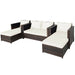 5 Pcs Patio Cushioned Rattan Furniture Set - Cool Stuff & Accessories