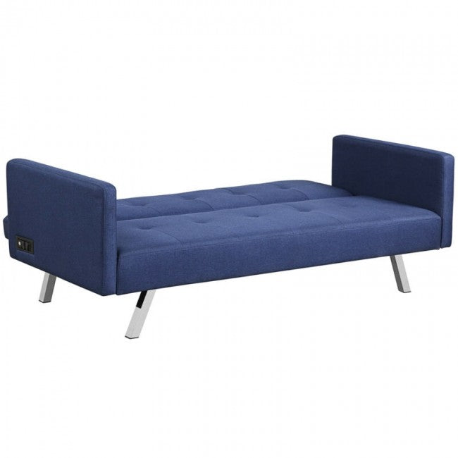 Convertible Futon Sofa Bed/Blue
