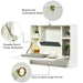 Wall Mounted Folding Laptop Desk Hideaway Storage with Drawer/White - Cool Stuff & Accessories