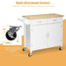 Modern Rolling Kitchen Cart Island with Wooden Top/ White - Cool Stuff & Accessories