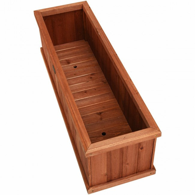 3 Feet x 3 Inch Wooden Decorative Planter Box/Brown