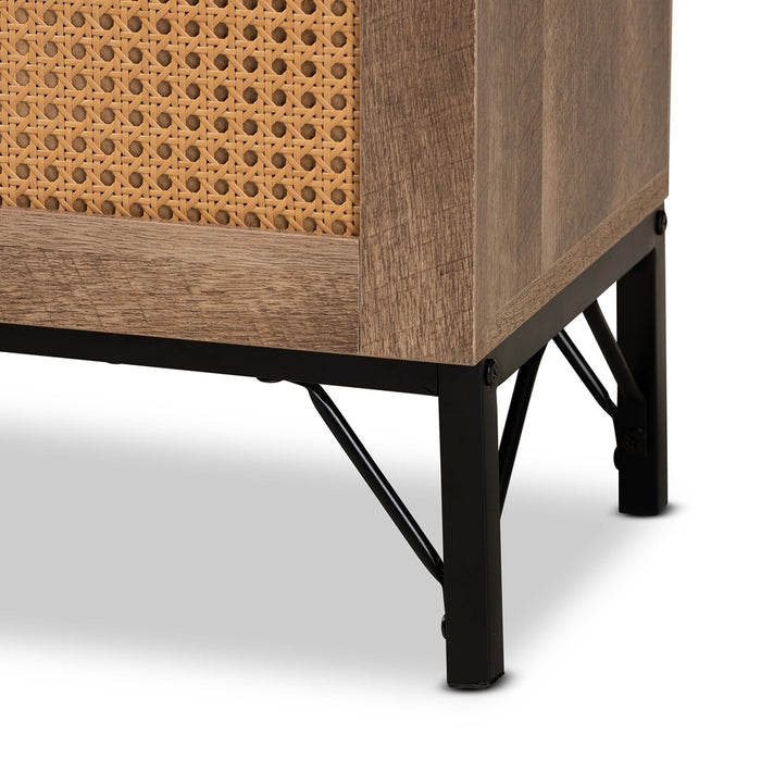 Veanna Bohemian Rattan 2 Door Tv Stand