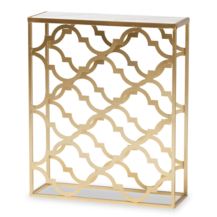 Calanthe Console Table With Marble Tabletop
