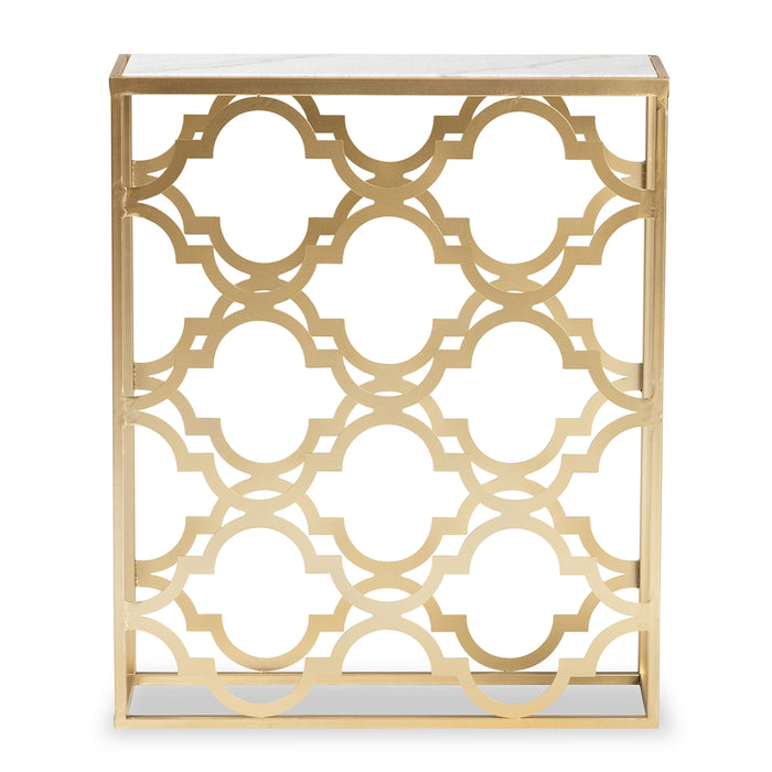 Calanthe Console Table With Marble Tabletop
