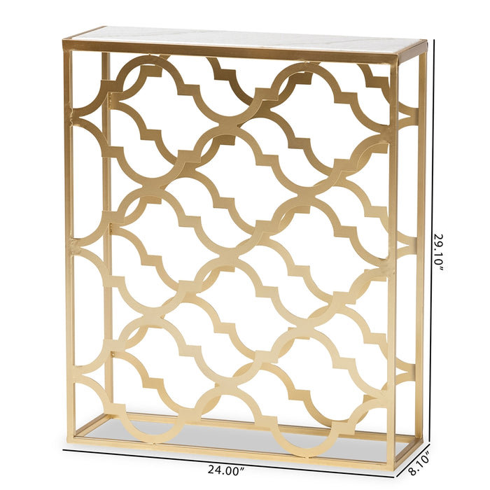 Calanthe Console Table With Marble Tabletop