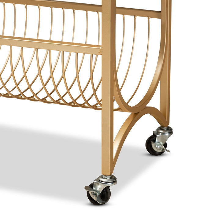 Jacek Wine Cart With Marble Tabletop