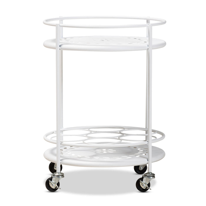 Dallan Industrial Kitchen Cart / White - Cool Stuff & Accessories