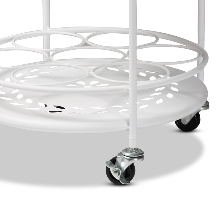 Dallan Industrial Kitchen Cart / White - Cool Stuff & Accessories