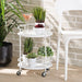 Dallan Industrial Kitchen Cart / White - Cool Stuff & Accessories