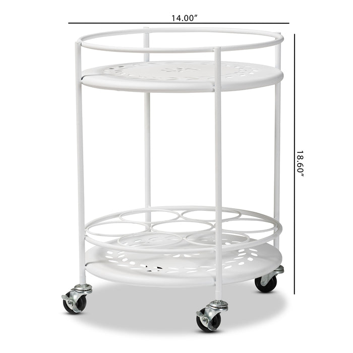 Dallan Industrial Kitchen Cart / White - Cool Stuff & Accessories