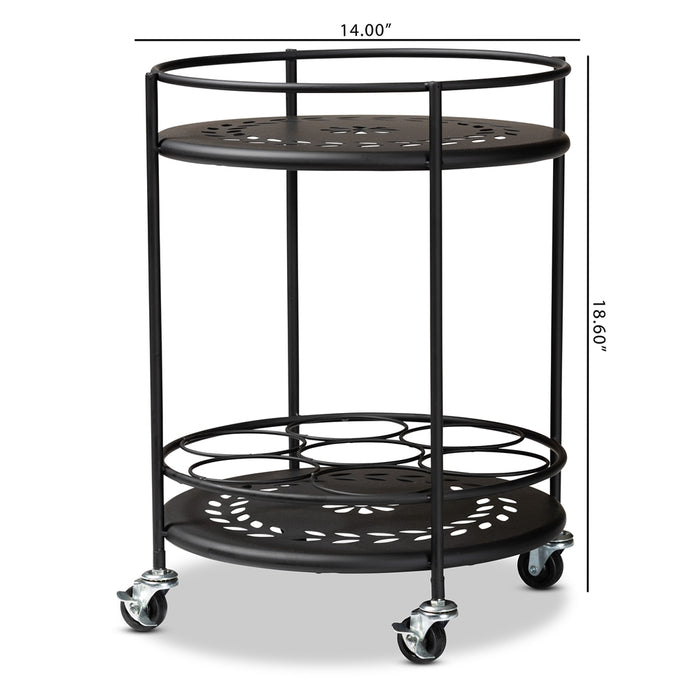 Dallan Industrial Kitchen Cart / Black - Cool Stuff & Accessories