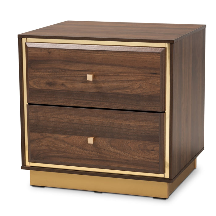 Cormac 2 Drawer Night Stand/Walnut