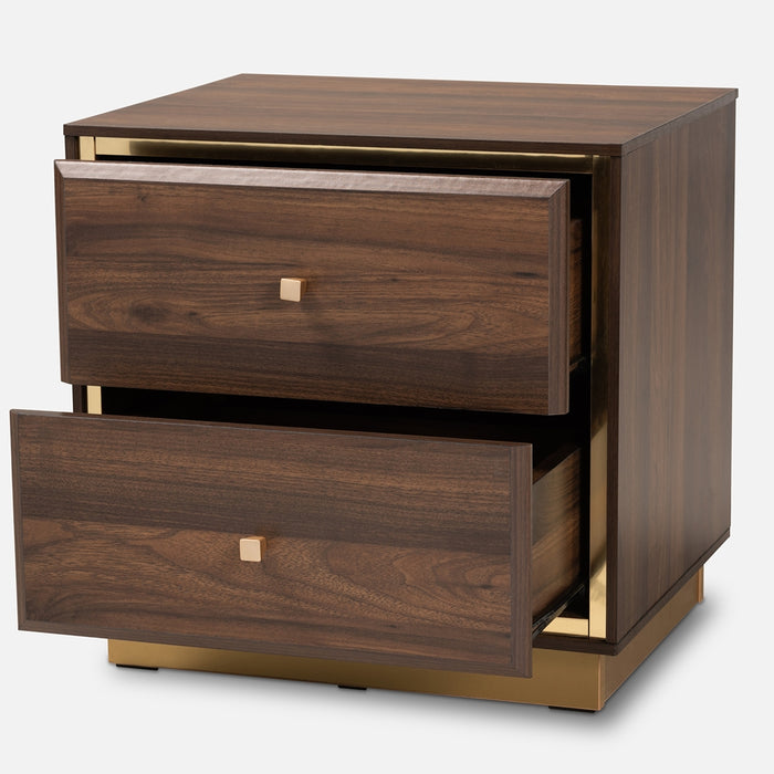 Cormac 2 Drawer Night Stand/Walnut