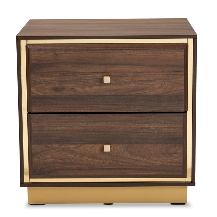 Cormac 2 Drawer Night Stand/Walnut