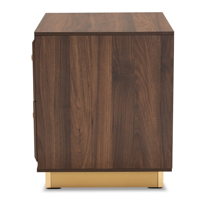 Cormac 2 Drawer Night Stand/Walnut