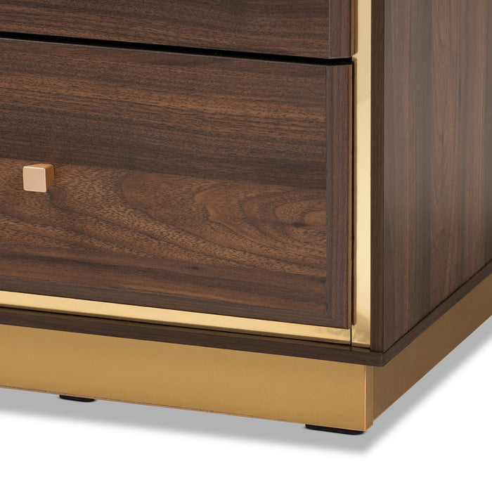 Cormac 2 Drawer Night Stand/Walnut