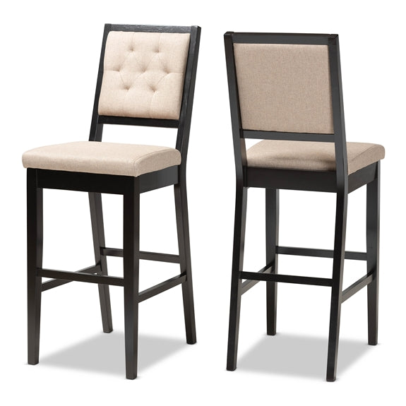 Gideon Bar Stool/ Sand Dark Brown