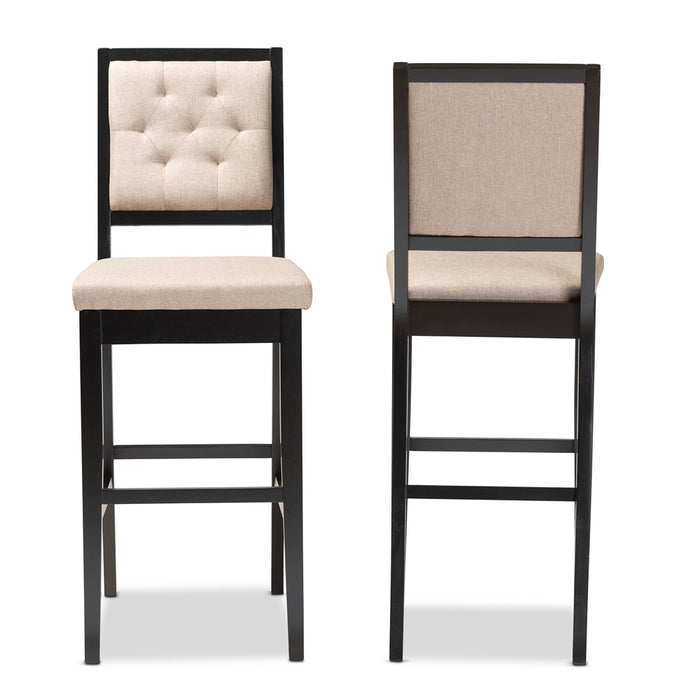 Gideon Bar Stool/ Sand Dark Brown