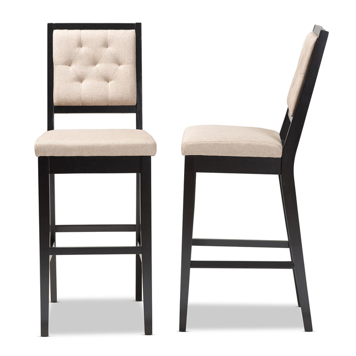 Gideon Bar Stool/ Sand Dark Brown