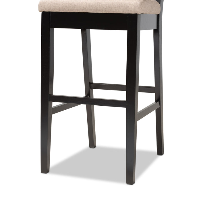 Gideon Bar Stool/ Sand Dark Brown