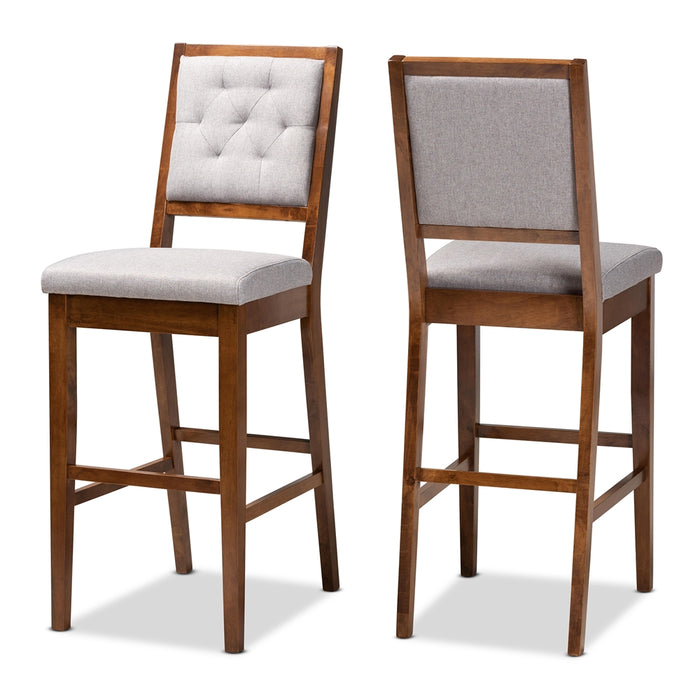 Gideon Bar Stool/ Grey Walnut