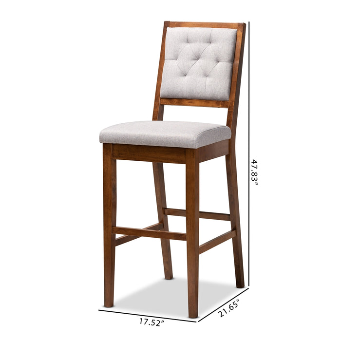Gideon Bar Stool/ Grey Walnut