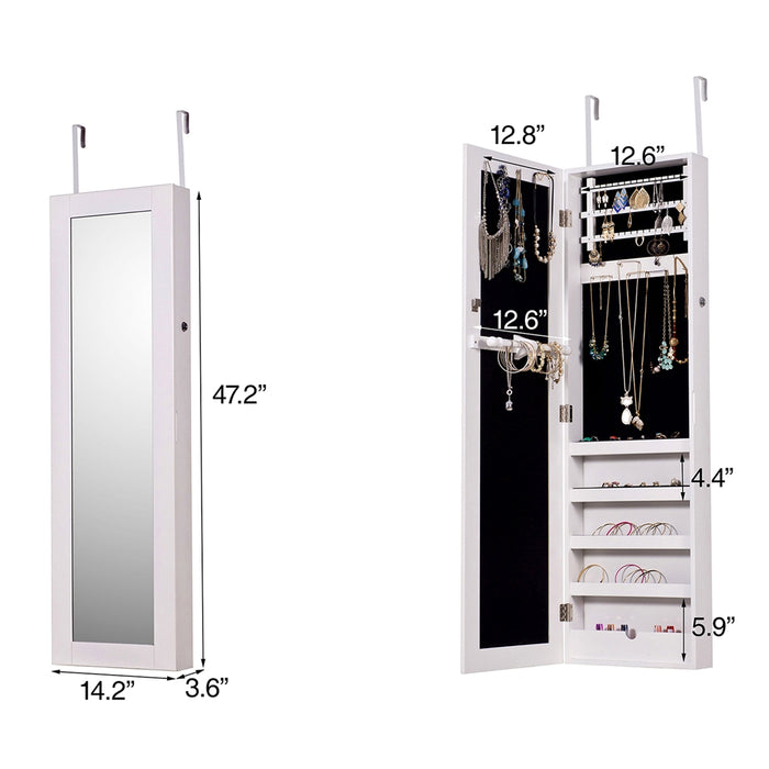 Richelle Armoire With Mirror/White