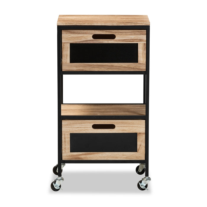 Olinda Industrial Wood End Table
