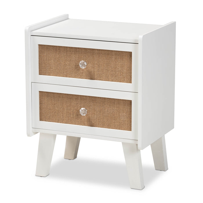 Balta 2 Drawer Night Stand/White