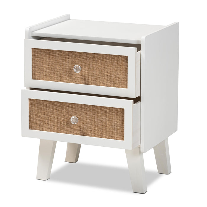 Balta 2 Drawer Night Stand/White