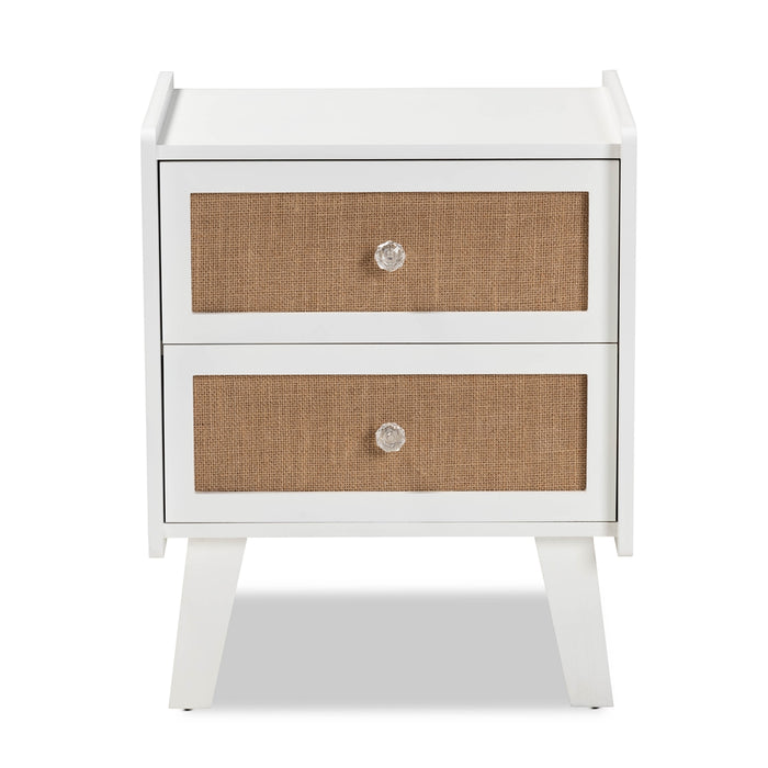 Balta 2 Drawer Night Stand/White