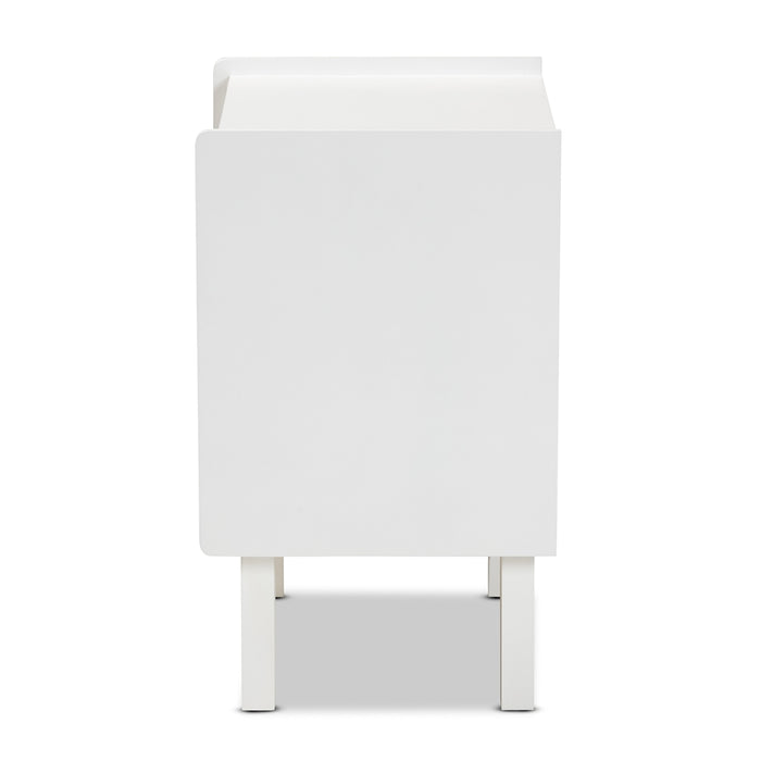 Balta 2 Drawer Night Stand/White