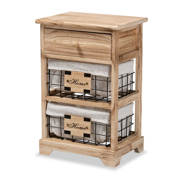 Madra Nightstand With Baskets