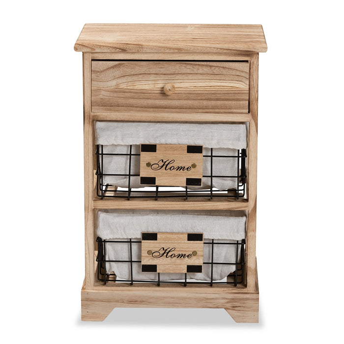 Madra Nightstand With Baskets