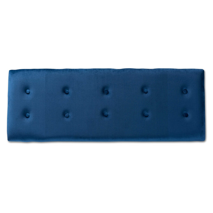 Caine Modern Wood Storage Bench/ Navy Blue