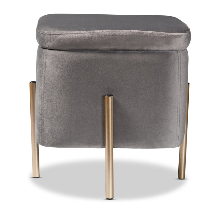 Aleron Storage Ottoman/Grey