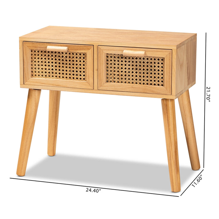 Falan Console Table With Rattan